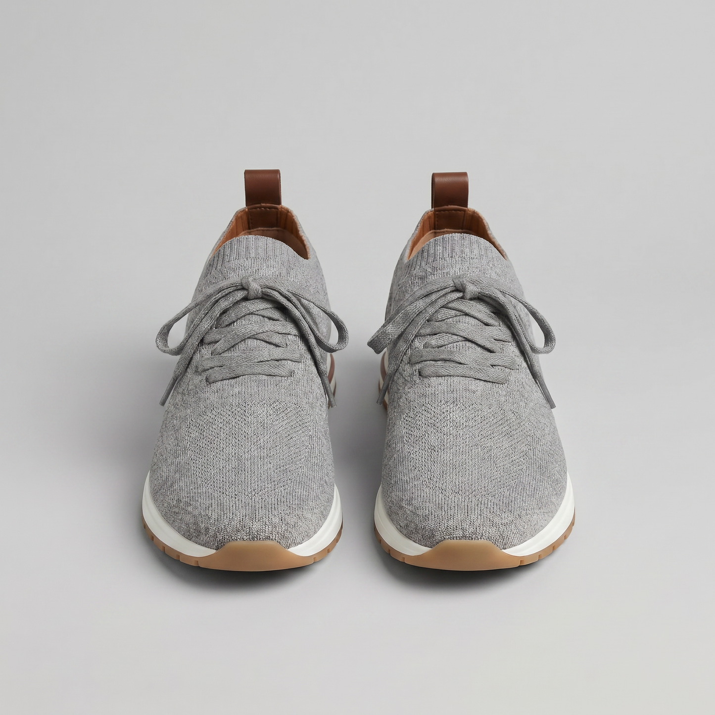 Herre Sneakers Med Strikket Overdel Og Snøredetaljer – Stilfulde Hverdagssko Til Fritid, Gåture Og Smart Casual Stil