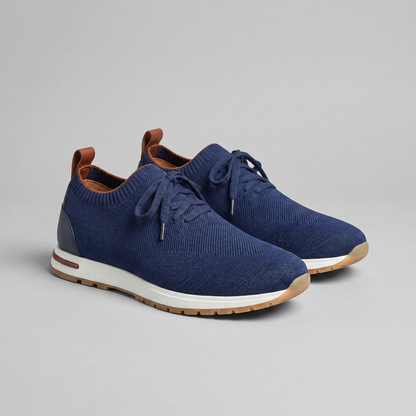 Herre Sneakers Med Strikket Overdel Og Snøredetaljer – Stilfulde Hverdagssko Til Fritid, Gåture Og Smart Casual Stil