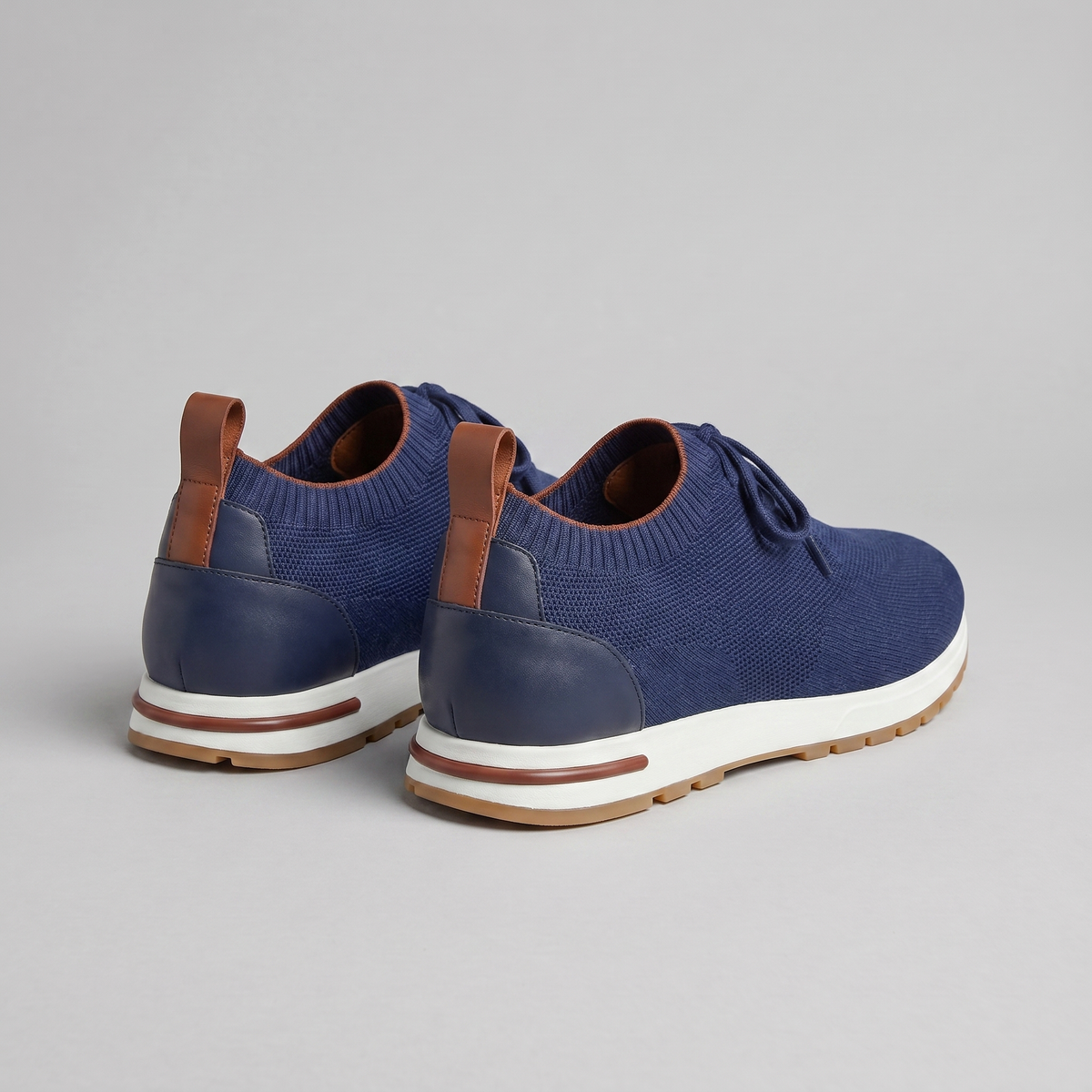Herre Sneakers Med Strikket Overdel Og Snøredetaljer – Stilfulde Hverdagssko Til Fritid, Gåture Og Smart Casual Stil