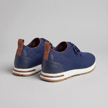 Herre Sneakers Med Strikket Overdel Og Snøredetaljer – Stilfulde Hverdagssko Til Fritid, Gåture Og Smart Casual Stil
