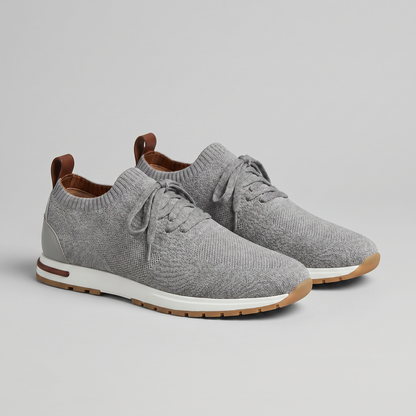 Herre Sneakers Med Strikket Overdel Og Snøredetaljer – Stilfulde Hverdagssko Til Fritid, Gåture Og Smart Casual Stil