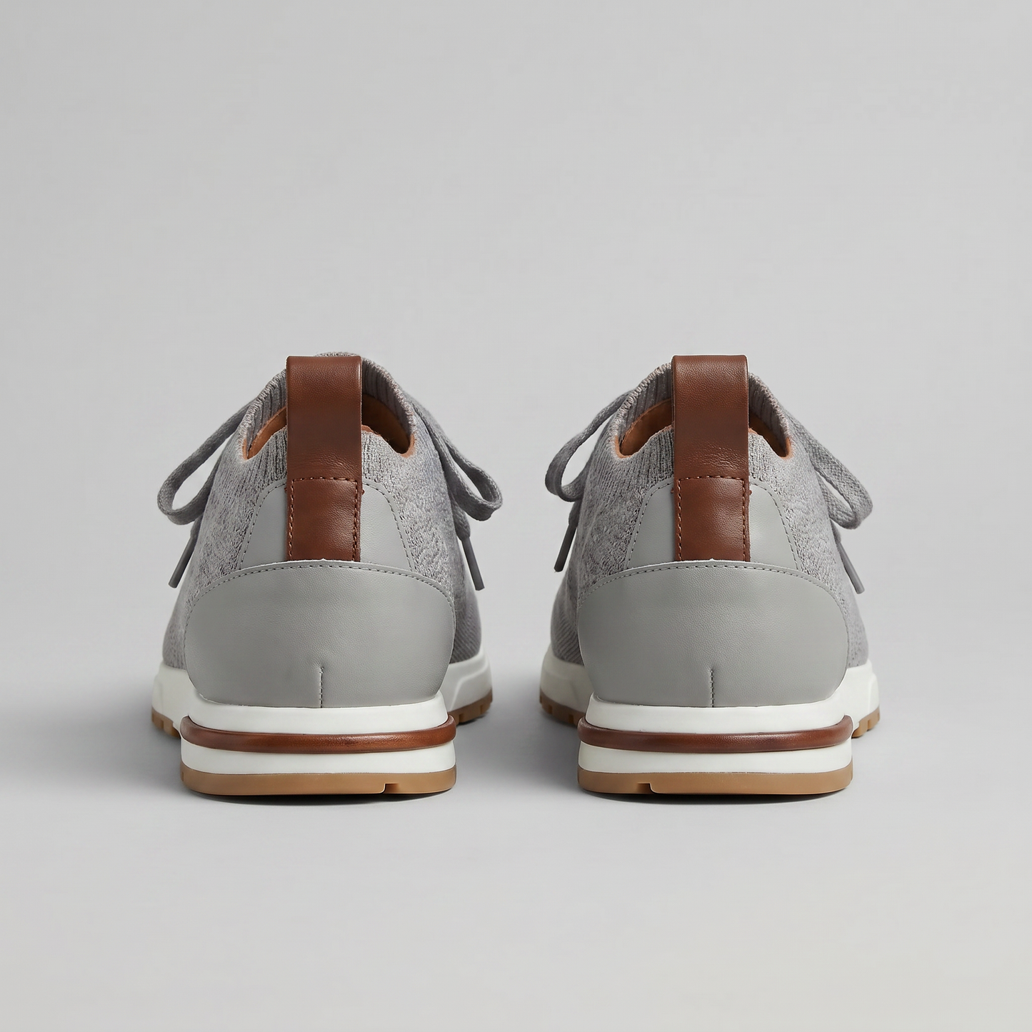 Herre Sneakers Med Strikket Overdel Og Snøredetaljer – Stilfulde Hverdagssko Til Fritid, Gåture Og Smart Casual Stil