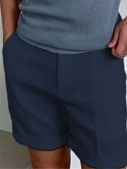 Herre Shorts Med Oprullede Kanter – Afslappede Sommershorts Til Ferie, Fritid, Hverdagsbrug Og Casual Outfits