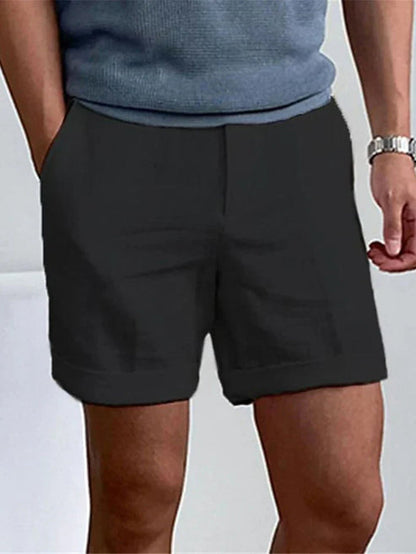 Herre Shorts Med Oprullede Kanter – Afslappede Sommershorts Til Ferie, Fritid, Hverdagsbrug Og Casual Outfits