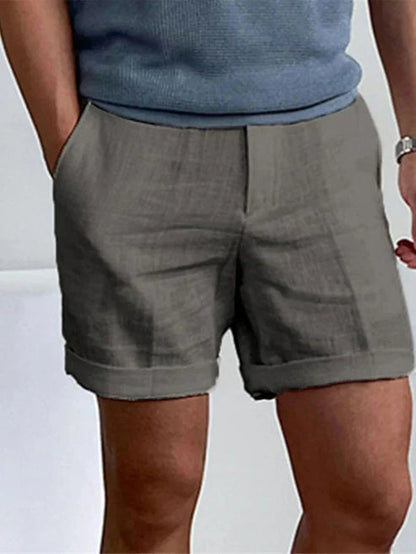 Herre Shorts Med Oprullede Kanter – Afslappede Sommershorts Til Ferie, Fritid, Hverdagsbrug Og Casual Outfits
