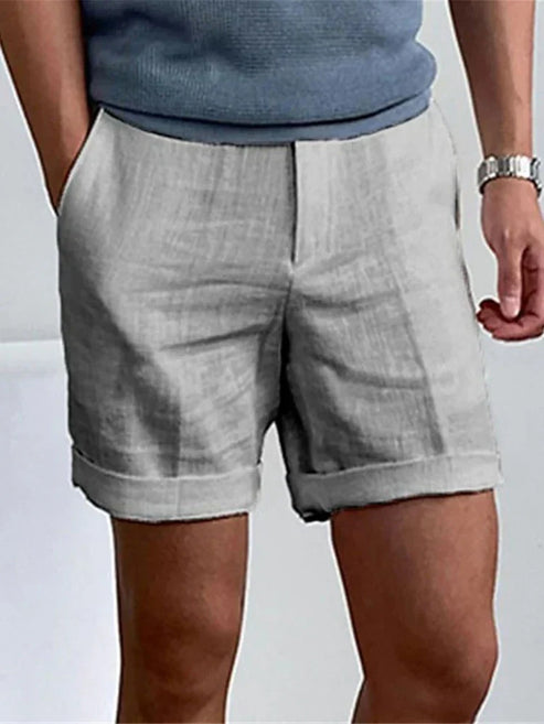 Herre Shorts Med Oprullede Kanter – Afslappede Sommershorts Til Ferie, Fritid, Hverdagsbrug Og Casual Outfits