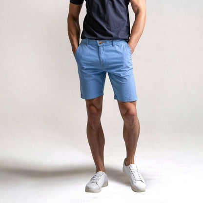 Men's chino shorts with elastic waistband – casual shorts with a smart-casual fit for summer, holidays, and everyday wear