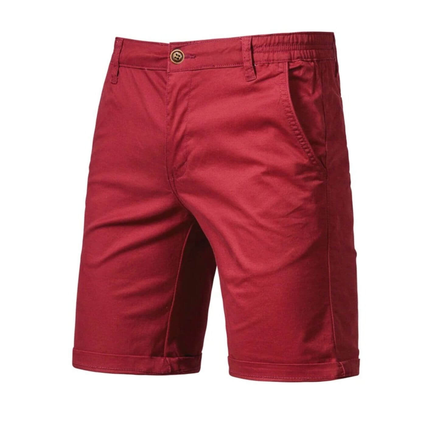 Men's chino shorts with elastic waistband – casual shorts with a smart-casual fit for summer, holidays, and everyday wear