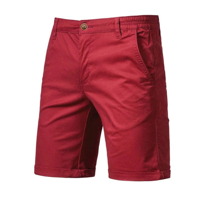 Men's chino shorts with elastic waistband – casual shorts with a smart-casual fit for summer, holidays, and everyday wear