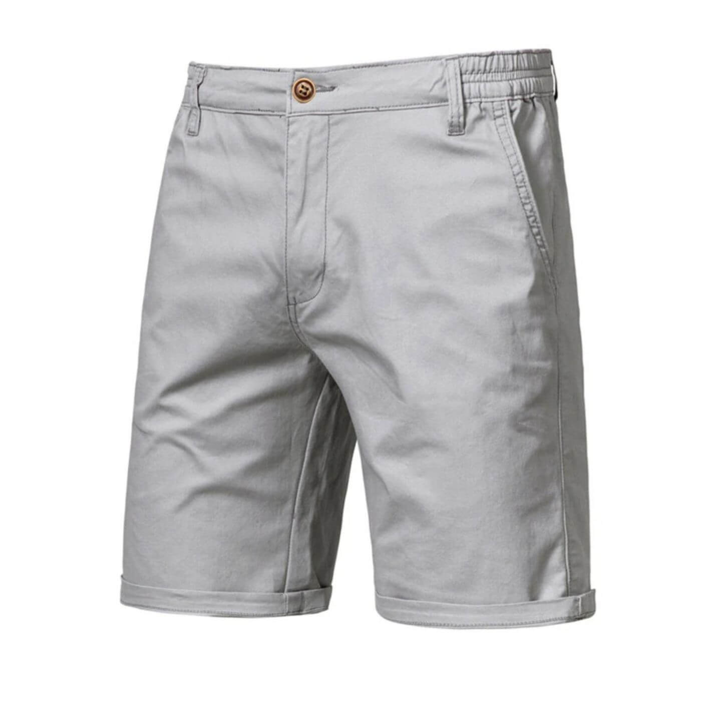 Men's chino shorts with elastic waistband – casual shorts with a smart-casual fit for summer, holidays, and everyday wear