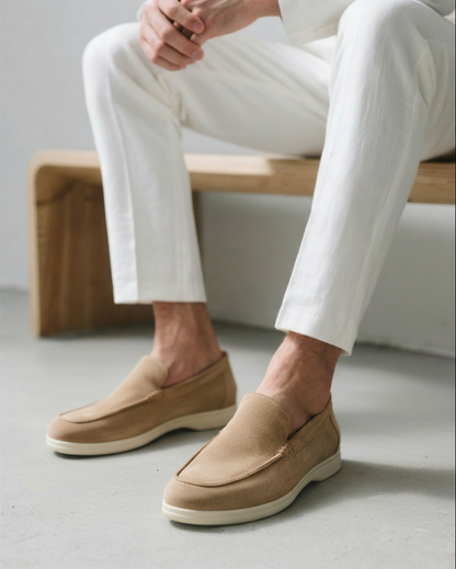 Herre Ruskindsinspirerede Slip-On Loafers Med Let Komfort