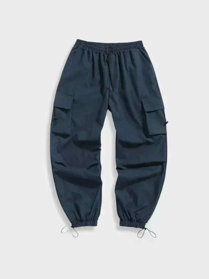 Herre Oversized Cargobukser Med Flere Lommer Og Vide Ben