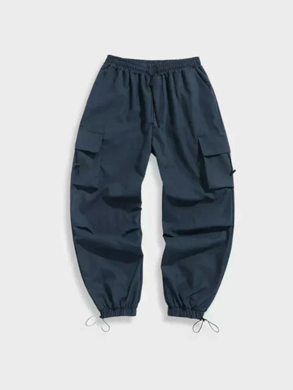 Herre Oversized Cargobukser Med Flere Lommer Og Vide Ben