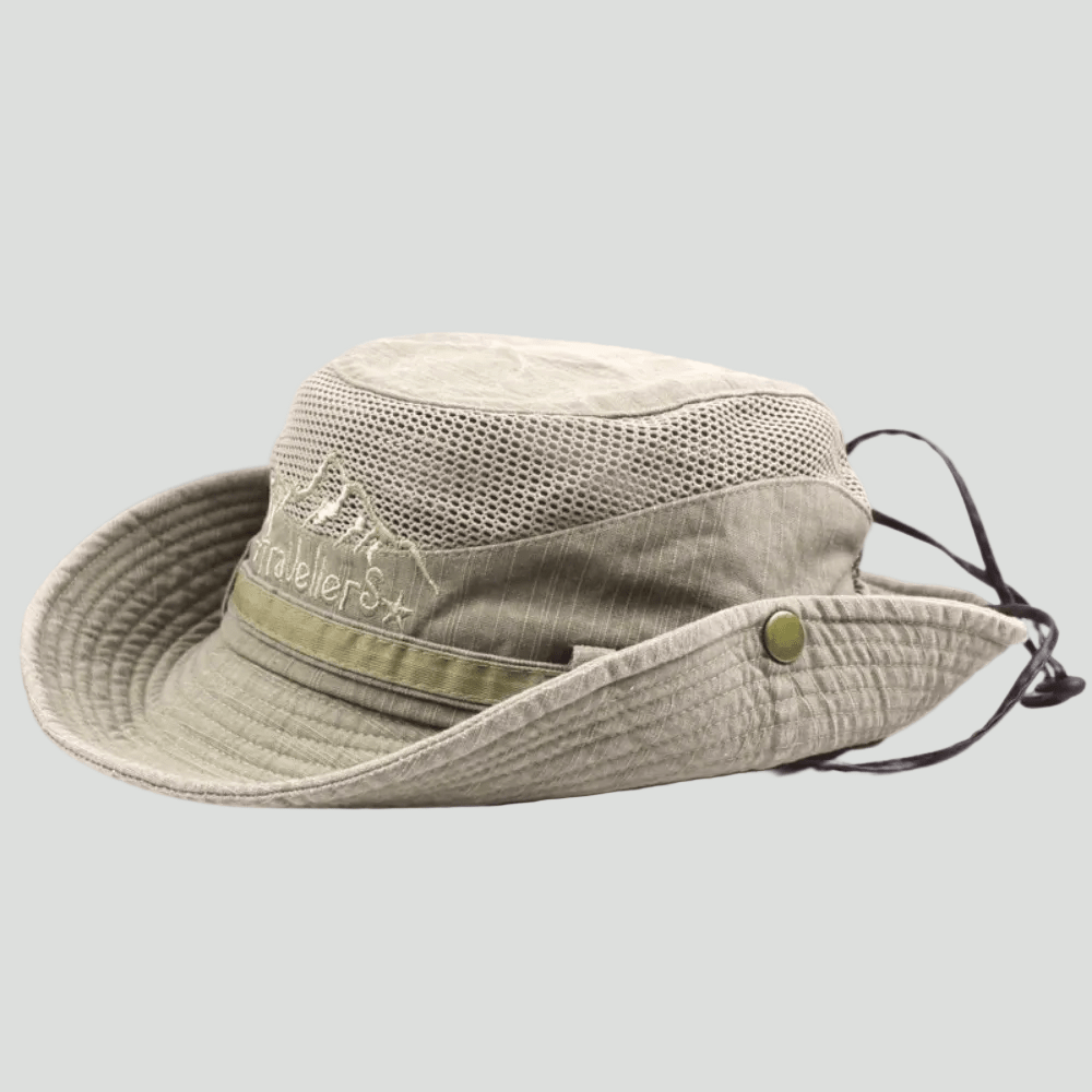 Herre Åndbar Solhat Med Bred Skygge – Foldbar Fiskehat Med Ventilationsmesh Til Vandreture, Strandture Og Sommerrejser