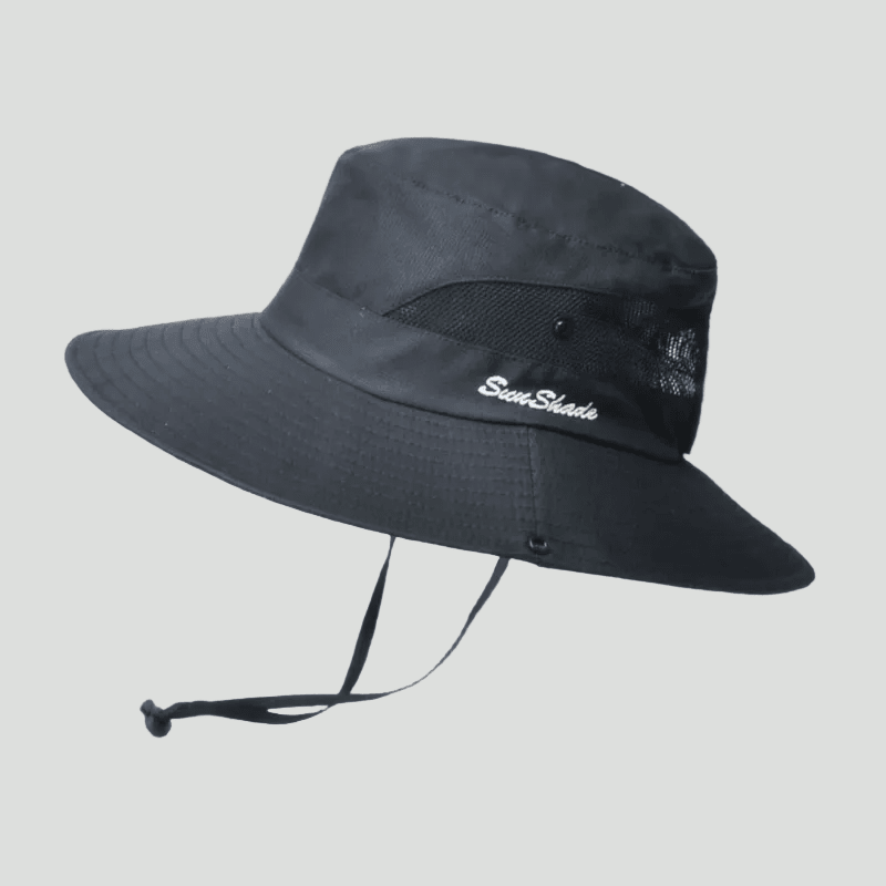 Herre Solhat Med Bred Skygge Og Uv-beskyttelse – Let Og Åndbar Outdoorhat Med Ventilationsmesh Og Justerbar Hagerem Til Vandreture, Rejser Og Strandture