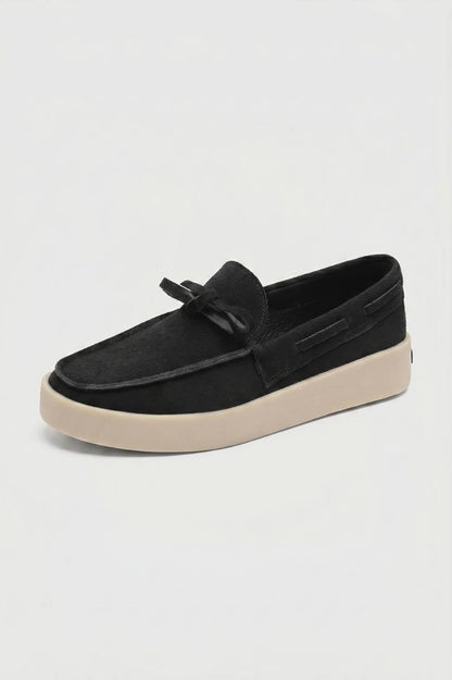 Mocasini bărbătești cu detalii cu șireturi și talpă cu platformă – pantofi slip-on pentru birou, purtare de zi cu zi, ținute business și stil smart casual