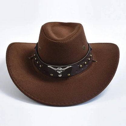Men's Western Cowboy Hat with Wide Brim – Statement Hat for Outdoor Use, Leisure, Festivals, and Casual Style