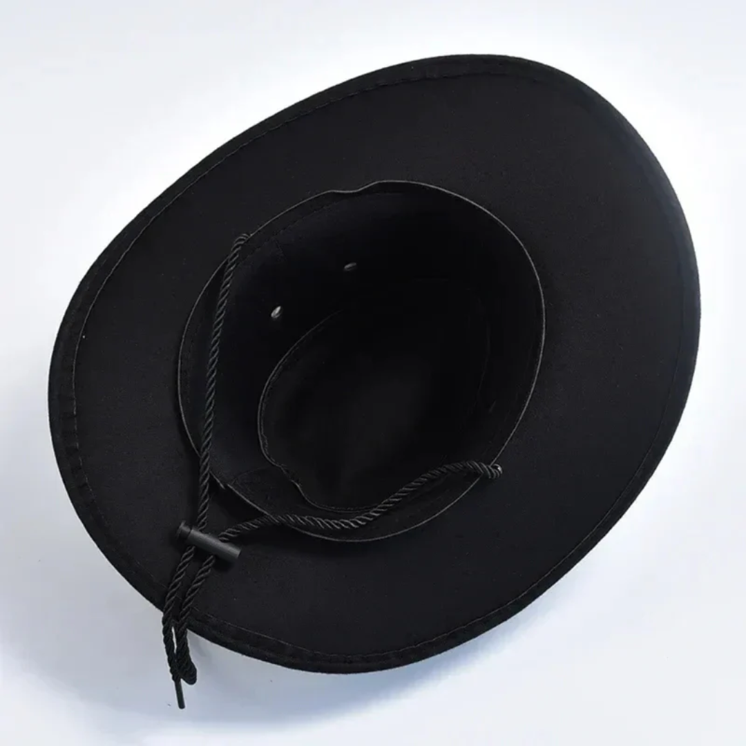 Men's Western Cowboy Hat with Wide Brim – Statement Hat for Outdoor Use, Leisure, Festivals, and Casual Style