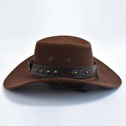 Men's Western Cowboy Hat with Wide Brim – Statement Hat for Outdoor Use, Leisure, Festivals, and Casual Style
