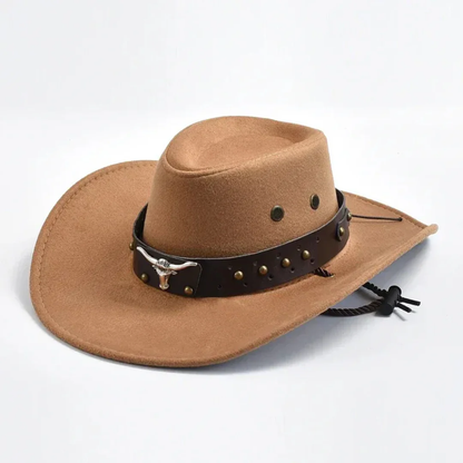 Men's Western Cowboy Hat with Wide Brim – Statement Hat for Outdoor Use, Leisure, Festivals, and Casual Style