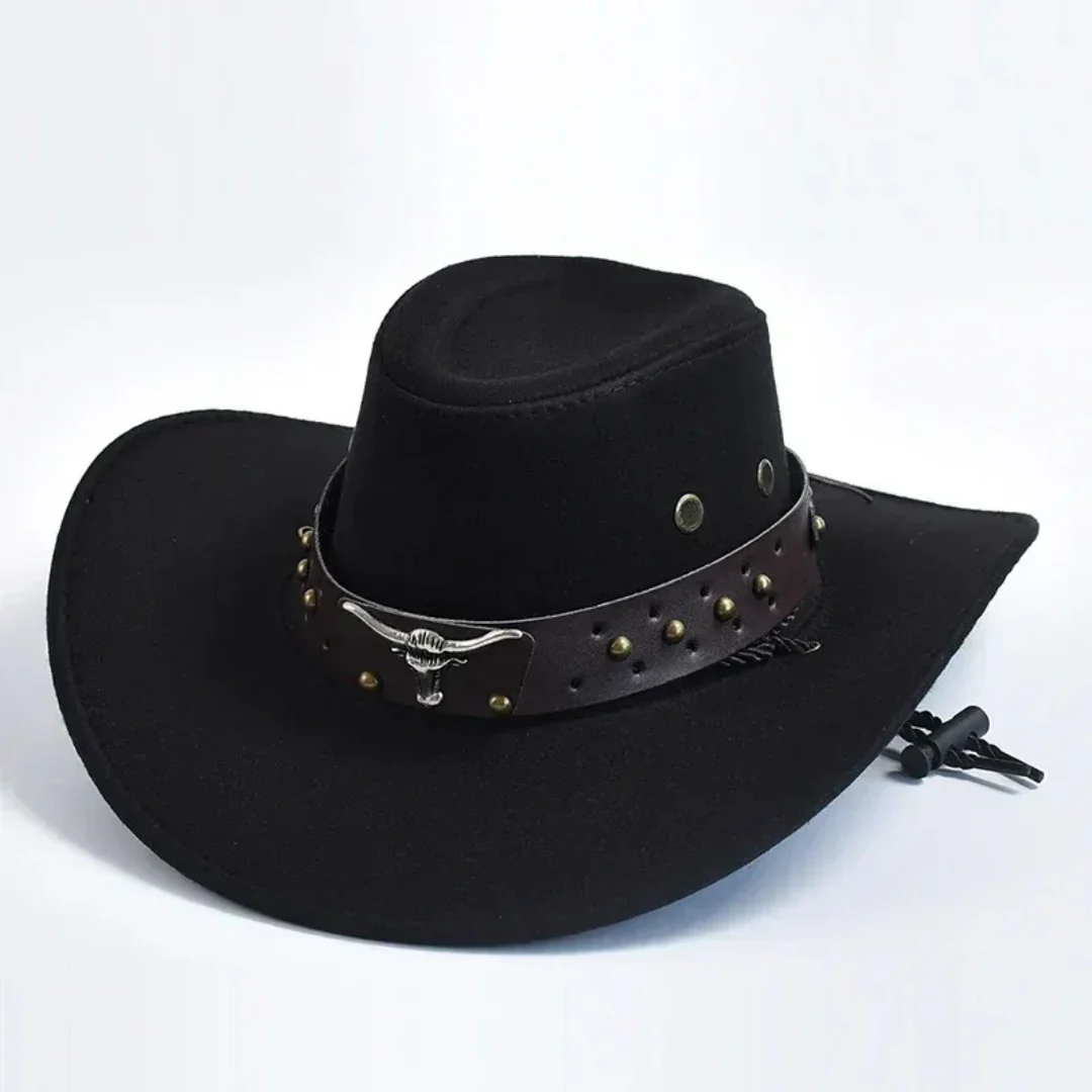 Men's Western Cowboy Hat with Wide Brim – Statement Hat for Outdoor Use, Leisure, Festivals, and Casual Style