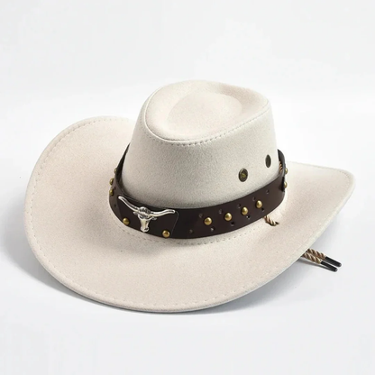 Men's Western Cowboy Hat with Wide Brim – Statement Hat for Outdoor Use, Leisure, Festivals, and Casual Style