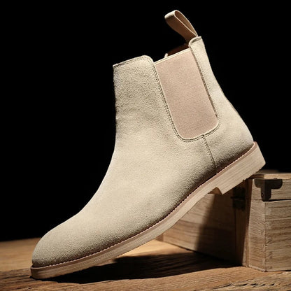 Herre Klassiske Slip-On Ankelstøvler i Ruskind