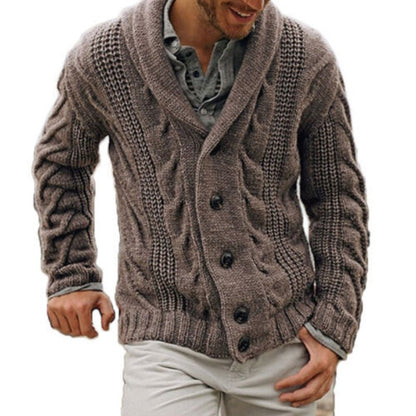 Men's Wool Knit Cardigan with Button Closure – Classic Knit Jacket for Everyday Wear, Leisure, Office, and Smart Casual Style
