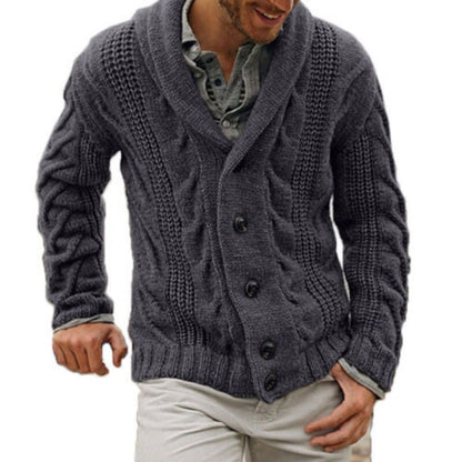 Men's Wool Knit Cardigan with Button Closure – Classic Knit Jacket for Everyday Wear, Leisure, Office, and Smart Casual Style