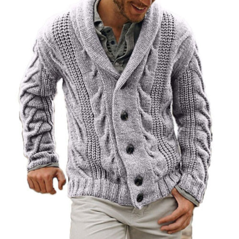 Men's Wool Knit Cardigan with Button Closure – Classic Knit Jacket for Everyday Wear, Leisure, Office, and Smart Casual Style