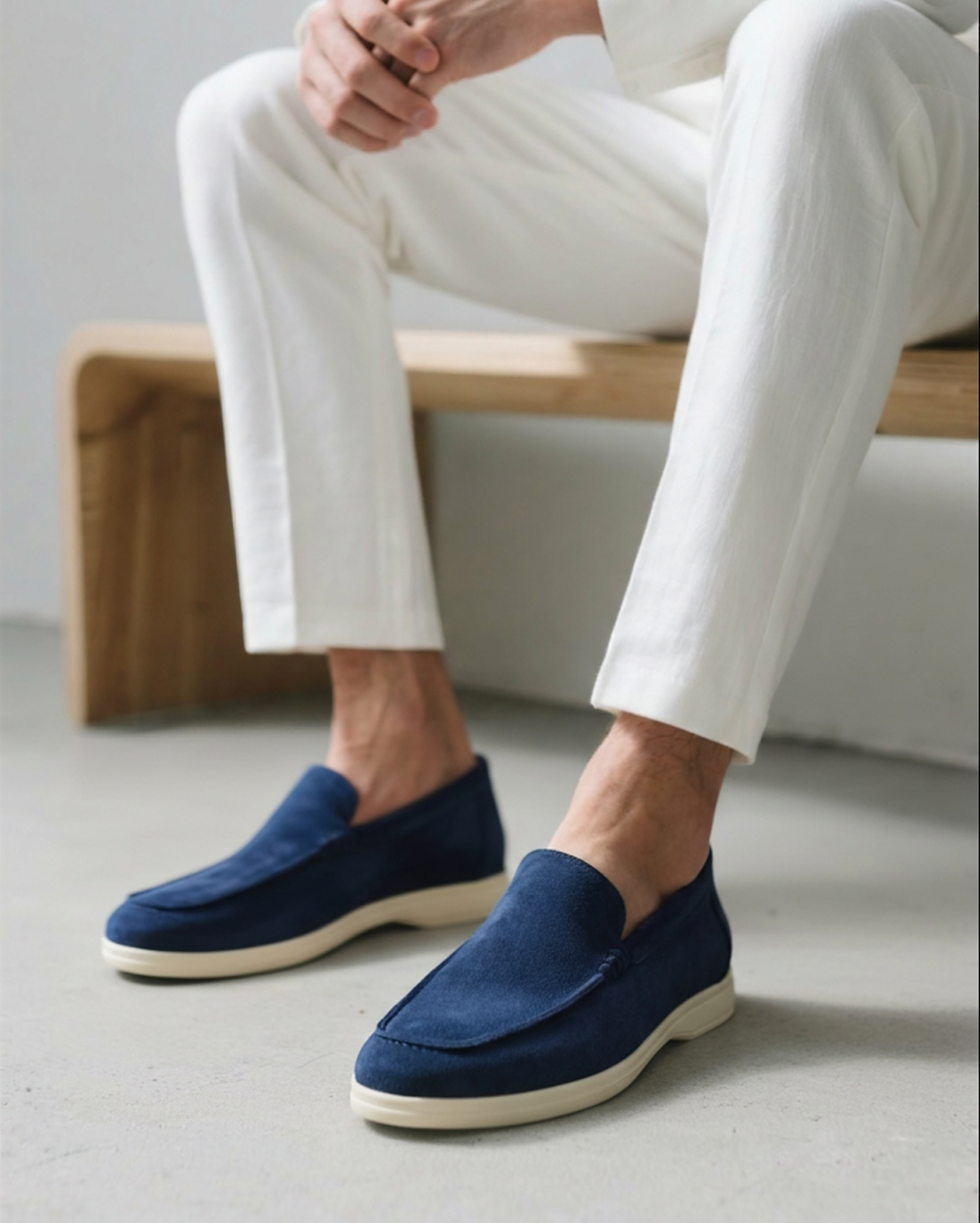 Herre Ruskindsinspirerede Slip-On Loafers Med Let Komfort