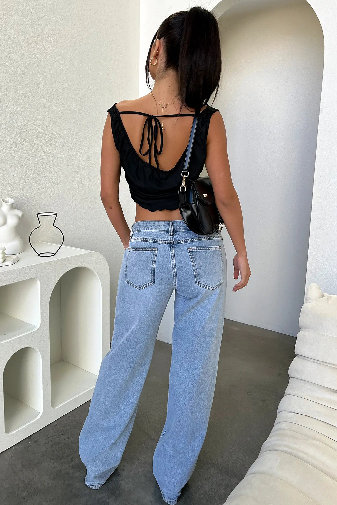 Dame Lavtaljede Jeans Med Lige Ben – Afslappet Gulvlang Denim Til Forårets Streetwear