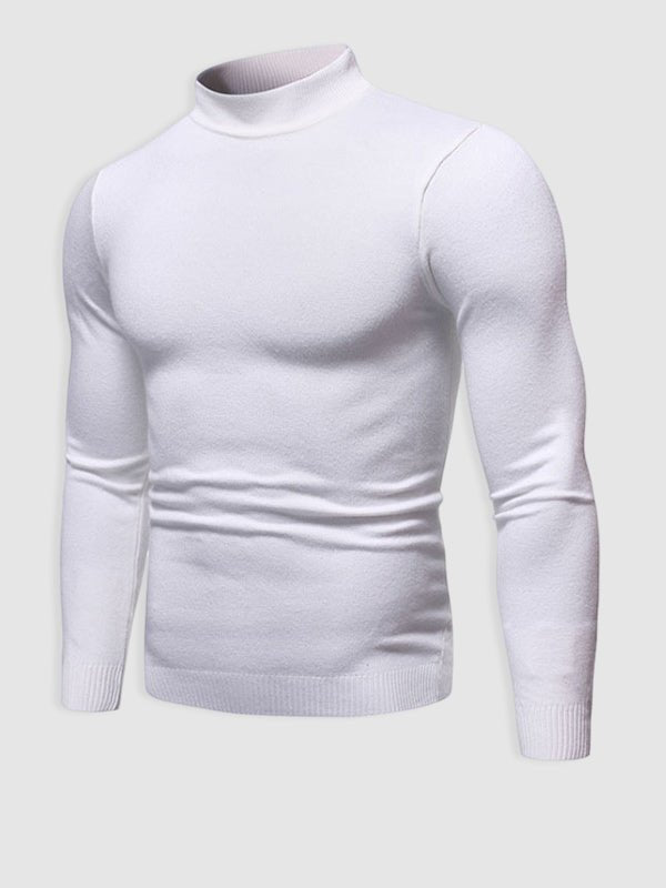 Herre Slim Fit Rullekravesweater – Minimalistisk Lag Til Efterår Og Vinter