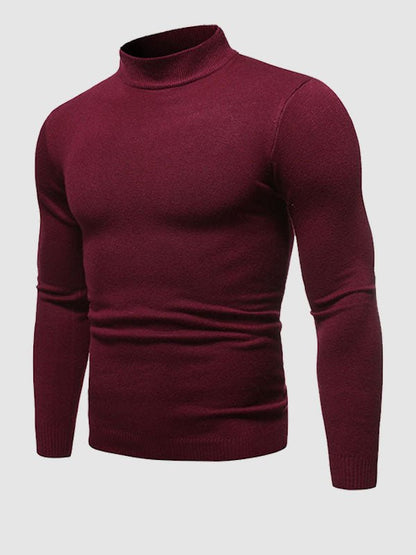 Herre Slim Fit Rullekravesweater – Minimalistisk Lag Til Efterår Og Vinter