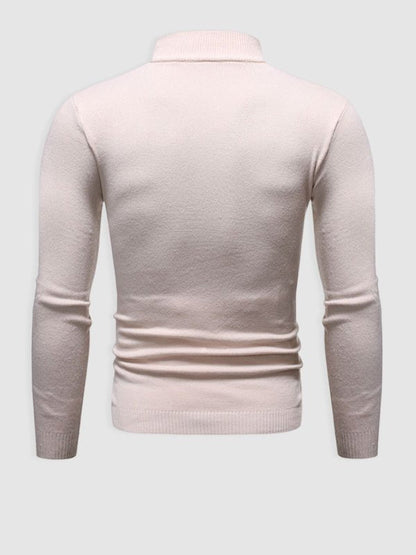 Herre Slim Fit Rullekravesweater – Minimalistisk Lag Til Efterår Og Vinter