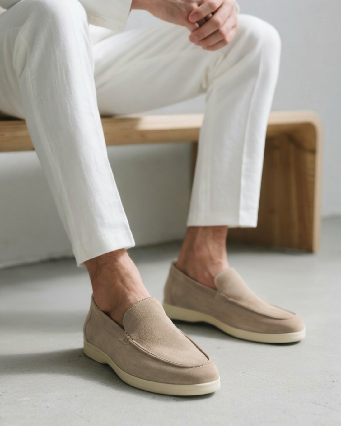 Herre Slip-On Loafers i Ruskindslook – Lette smart-casual sko til hverdagsbrug
