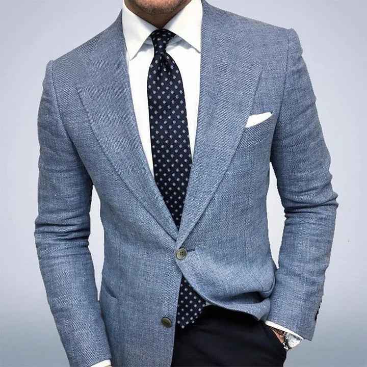 Sacou modern slim fit pentru bărbați - jachetă de costum cu un singur rând de nasturi, revere clasice și buzunare elegante, pentru birou, ocazii festive și un stil smart casual