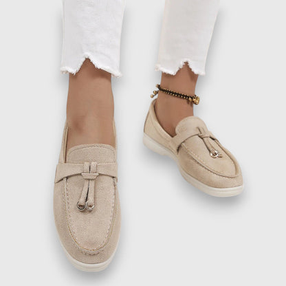 Dame Loafers Med Kvastdetalje Slip-On Flade Hverdagssko