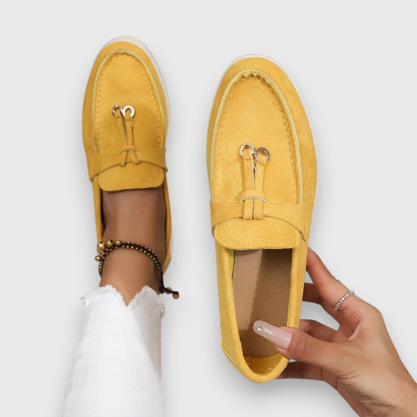 Dame Loafers Med Kvastdetalje Slip-On Flade Hverdagssko