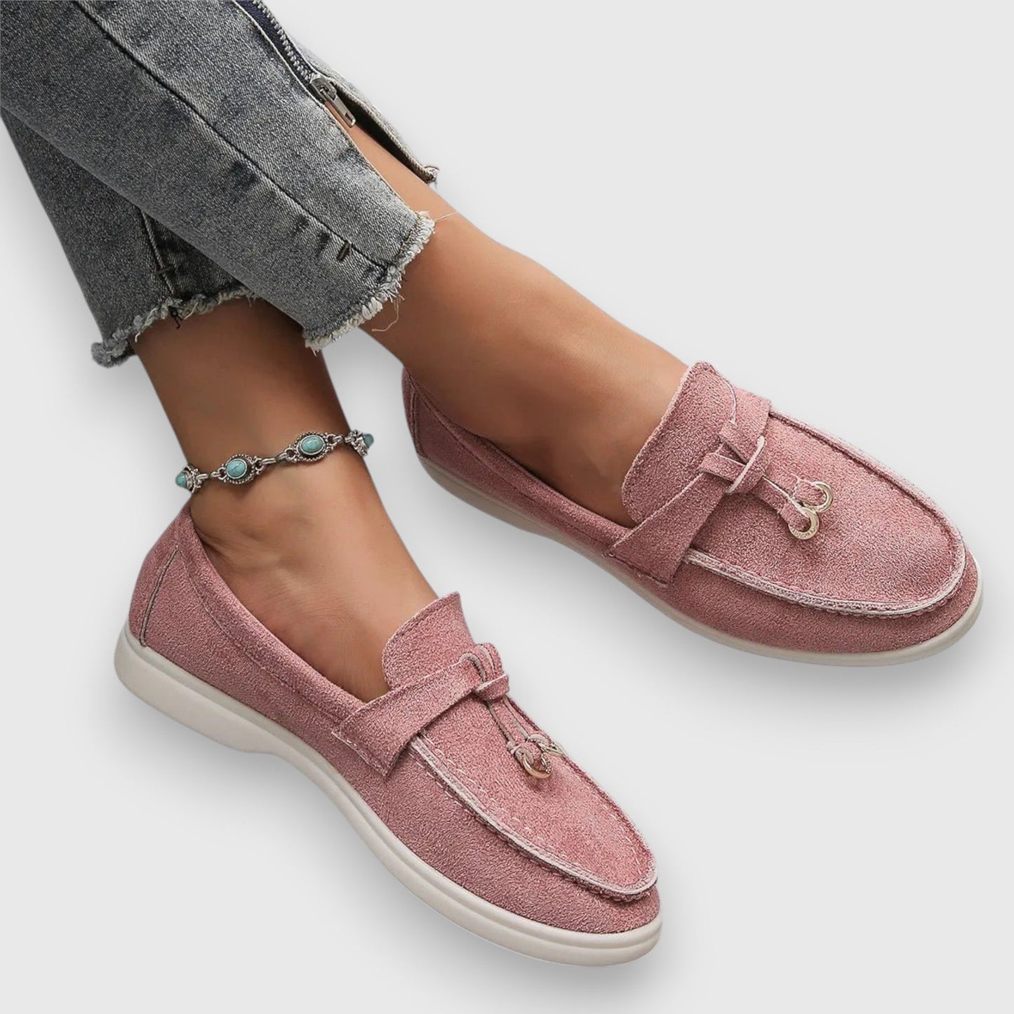 Dame Loafers Med Kvastdetalje Slip-On Flade Hverdagssko