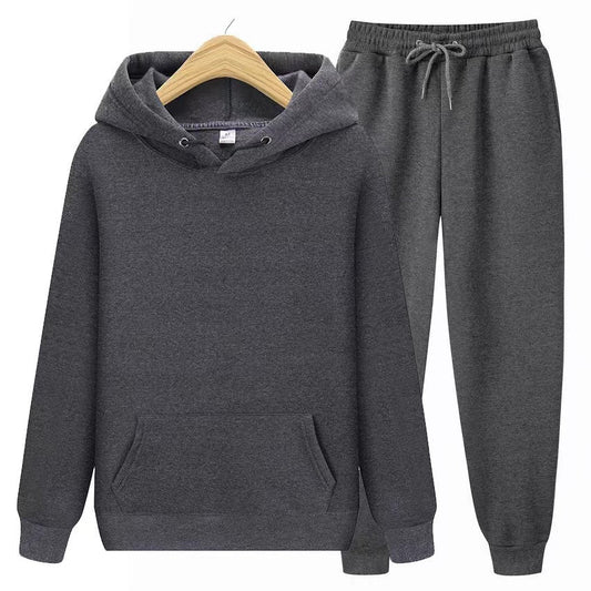 Conjunto de sudadera con capucha y joggers para hombre – Conjunto deportivo informal de dos piezas para el día a día y el tiempo libre
