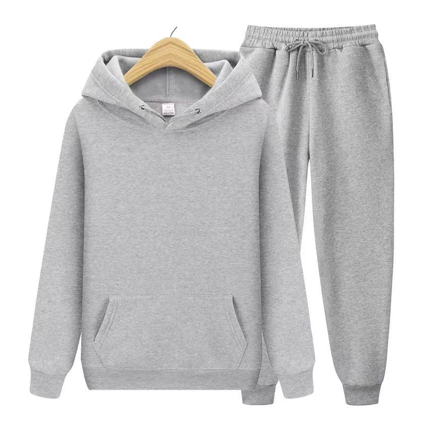 Conjunto de sudadera con capucha y joggers para hombre – Conjunto deportivo informal de dos piezas para el día a día y el tiempo libre