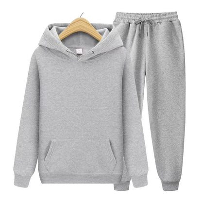 Conjunto de sudadera con capucha y joggers para hombre – Conjunto deportivo informal de dos piezas para el día a día y el tiempo libre