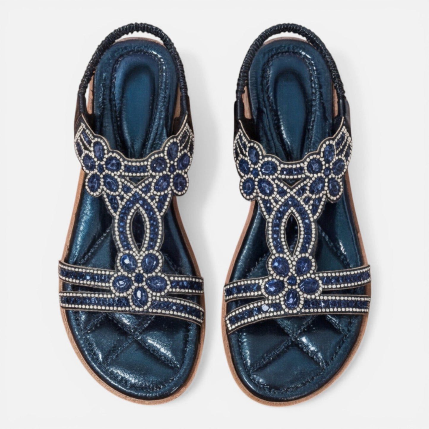 Dame Kilehælede Sandaler Med Blomstermønster – Sommerlige Sandaler Til Ferie, Strand, Fritid Og Hverdagsbrug