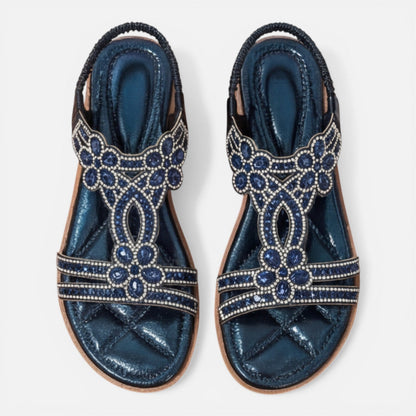 Dame Kilehælede Sandaler Med Blomstermønster – Sommerlige Sandaler Til Ferie, Strand, Fritid Og Hverdagsbrug
