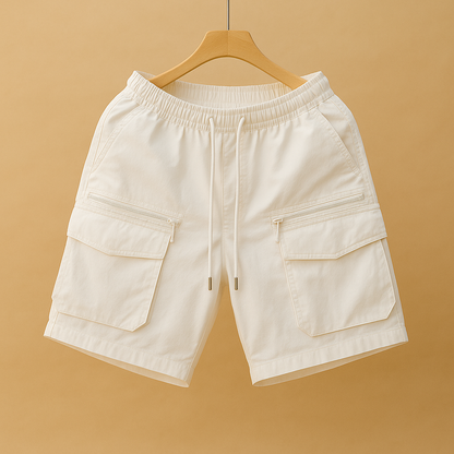 Pantaloni scurți cargo supradimensionați pentru bărbați, din nailon - design utilitar, ușor și cu uscare rapidă, cu mai multe buzunare, pentru vară, călătorii și activități recreative în aer liber