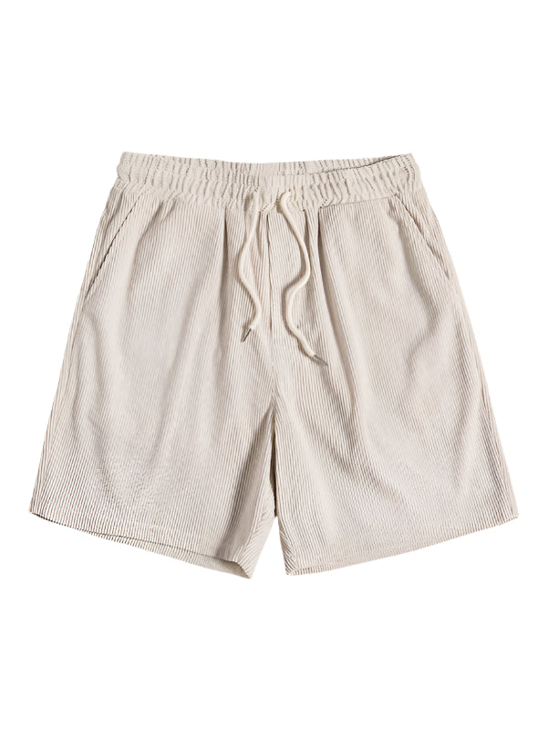 Set minimalist de vară pentru bărbați, cu cămașă cu mânecă scurtă și pantaloni scurți – Set ușor și respirabil din 2 piese pentru vacanță, timp liber, purtare zilnică și stil smart casual