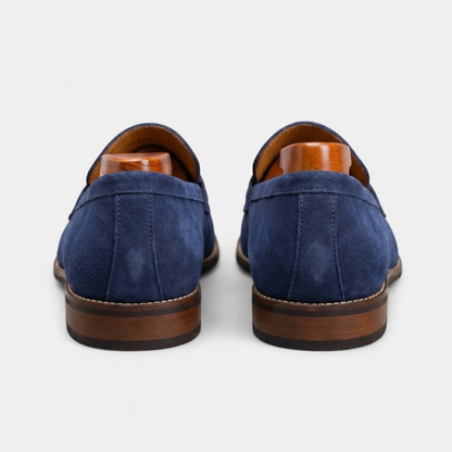Herre Penny Loafers i Ruskind – Elegante Slip-On Sko til Forretning og Aftenbrug