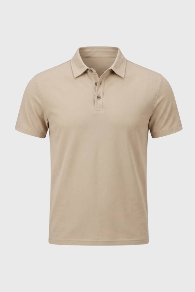 Herre Kortærmet Poloshirt Med Knaplukning