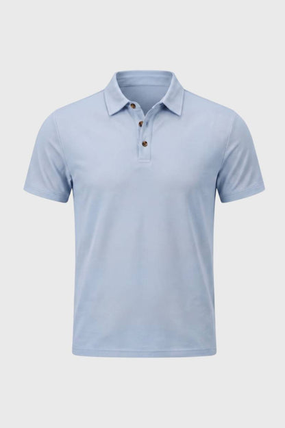 Herre Kortærmet Poloshirt Med Knaplukning